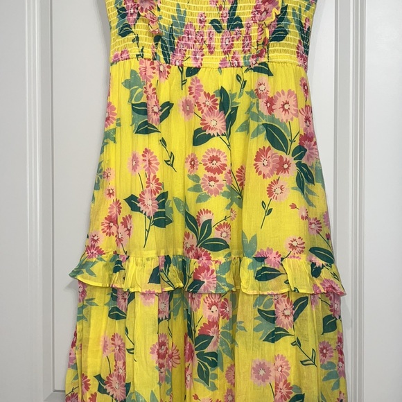 Banjanan Iris Yellow Floral Smocked Dress - Picture 7 of 11